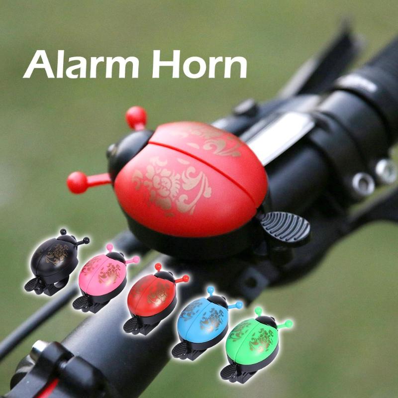 Lovely Bike Bells Alarm Horn Bicycle Ladybug Bell Mini Ladybird Alarm Bike Handlebar Horn Cycling Safety Accessories Bell Ring-ebowsos