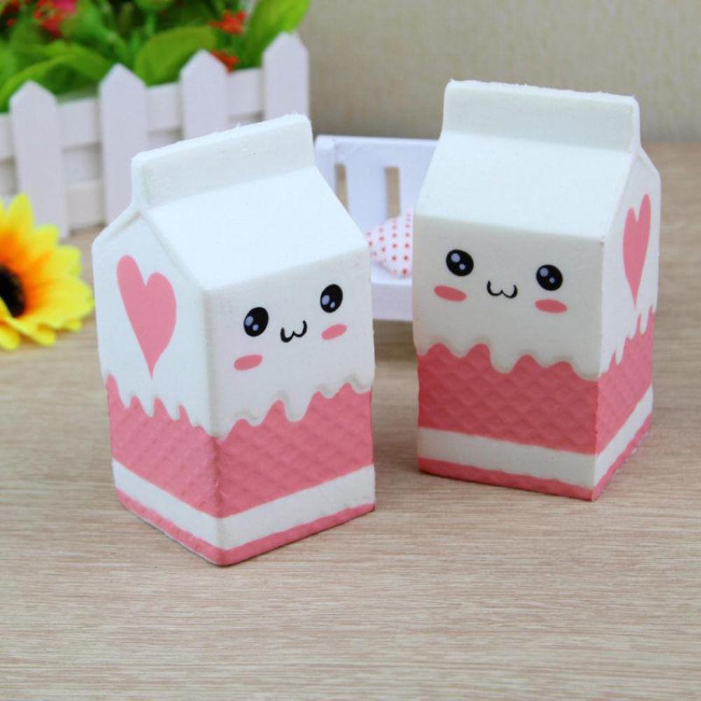 Lovely Milk Carton Squeeze Phone Straps 12x5.5cm Slow Rising Pendant Mochi Sweet Cream Kids Funny Kids Toy Gift Drop Shipping-ebowsos