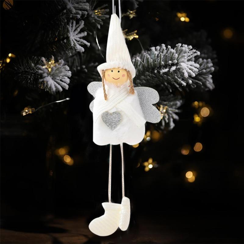 Lovely Plush Love Heart Doll Shape Pendant Various Specifications Optional Creative Unique Christmas Tree Ornament for Children - ebowsos
