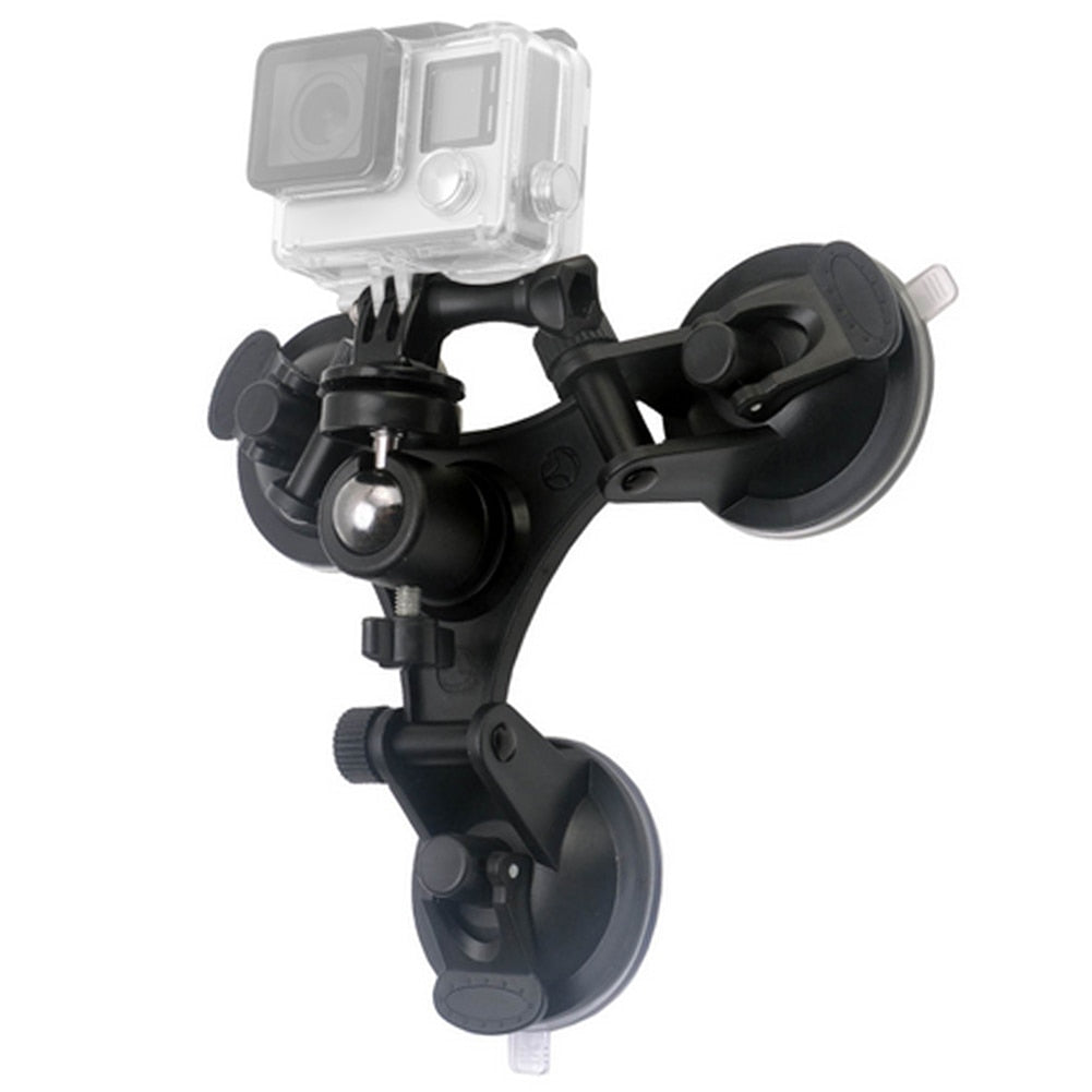 Low Angle Removable Suction Cup Tripod Mount for Gopro Hero 5 3 3+ 4 Session Xiami Yi 4K SJCAM SJ4000 with Ball Head Suckers - ebowsos
