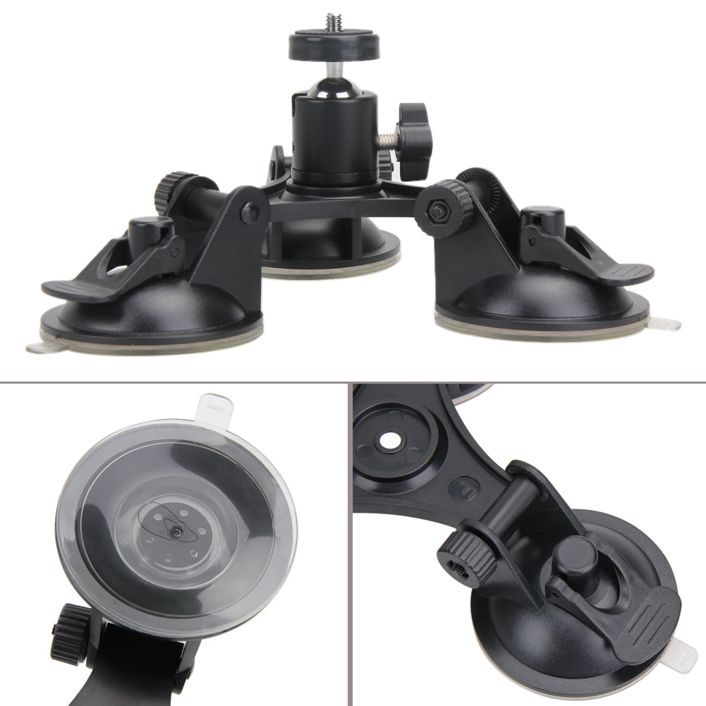 Low Angle Removable Suction Cup Tripod Mount for Gopro Hero 5 3 3+ 4 Session Xiami Yi 4K SJCAM SJ4000 with Ball Head Suckers - ebowsos