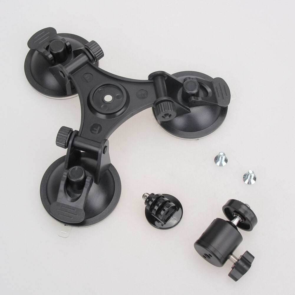 Low Angle Removable Suction Cup Tripod Mount for Gopro Hero 5 3 3+ 4 Session Xiami Yi 4K SJCAM SJ4000 with Ball Head Suckers - ebowsos