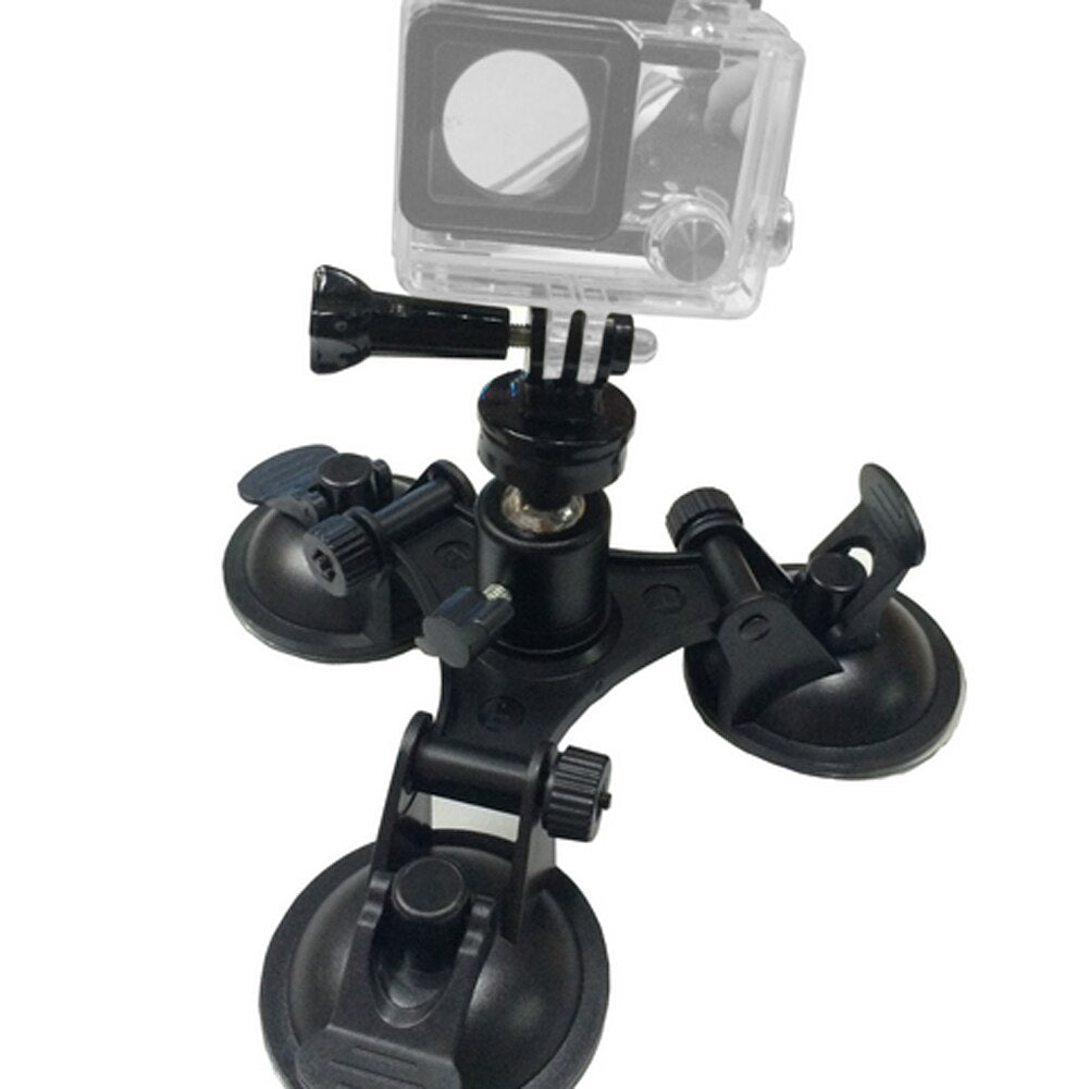 Low Angle Removable Suction Cup Tripod Mount for Gopro Hero 5 3 3+ 4 Session Xiami Yi 4K SJCAM SJ4000 with Ball Head Suckers - ebowsos