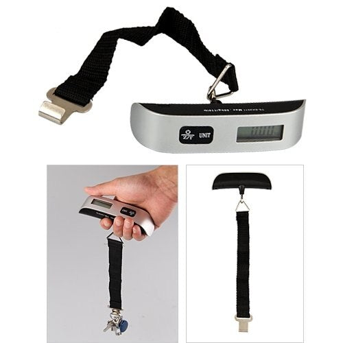 Luggage Scale Hand Scale Hanging Scale Precision Scale Digital Thermometer 50kg/ 50g - ebowsos