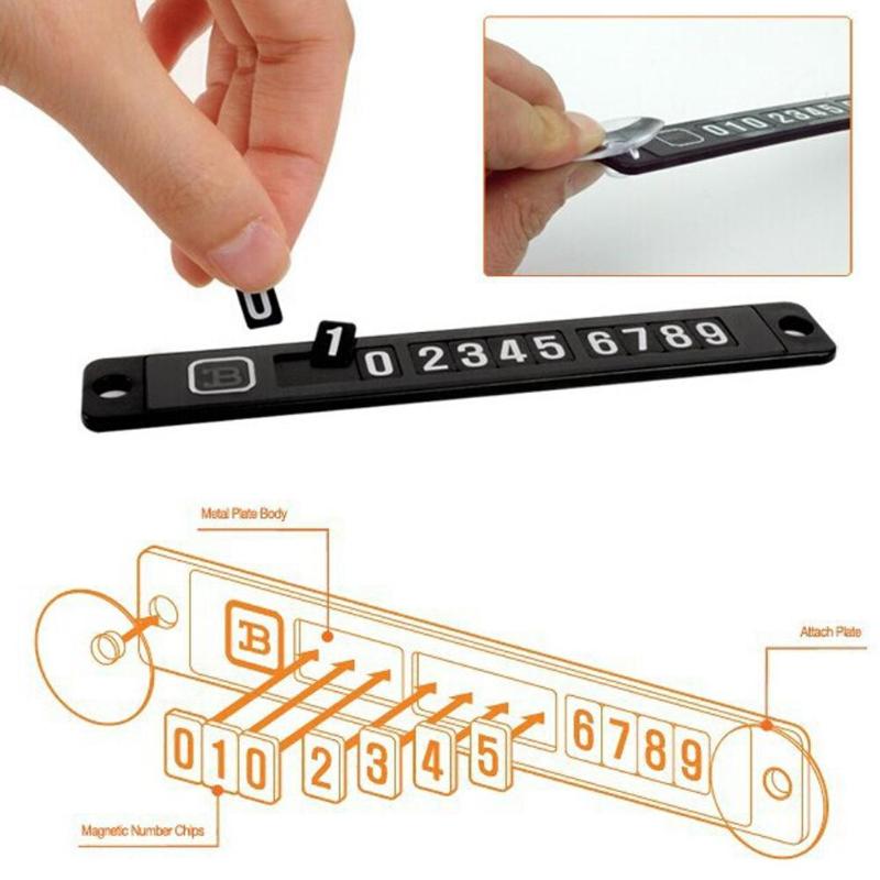 Luminous Magnetic Temporary Parking Card Phone Number Card Plate Front Windshield Car Sticker for Kia Rio K2 Soul Mazda 3 6  New - ebowsos