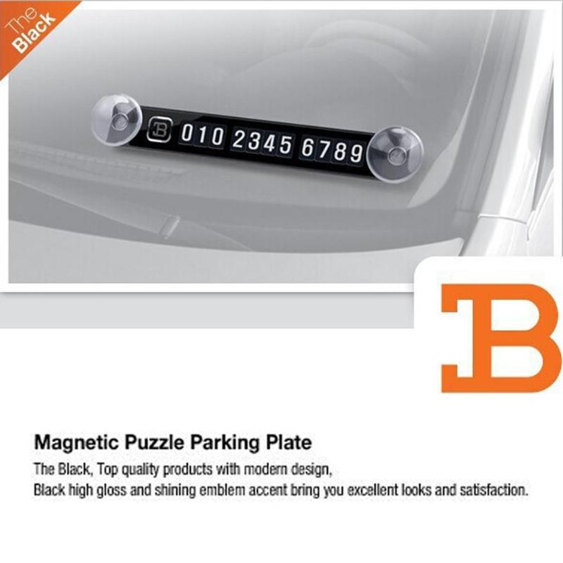 Luminous Magnetic Temporary Parking Card Phone Number Card Plate Front Windshield Car Sticker for Kia Rio K2 Soul Mazda 3 6  New - ebowsos