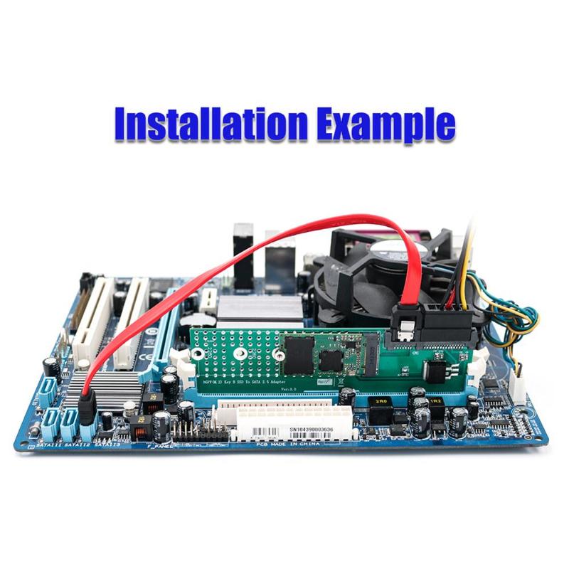 M.2 NGFF B-Key SATA-Bus SSD to SATA3 Adapter DDR Memory Slot Expansion Board Raiser Riser Card SSD to SATA3 Adapter Promotion - ebowsos
