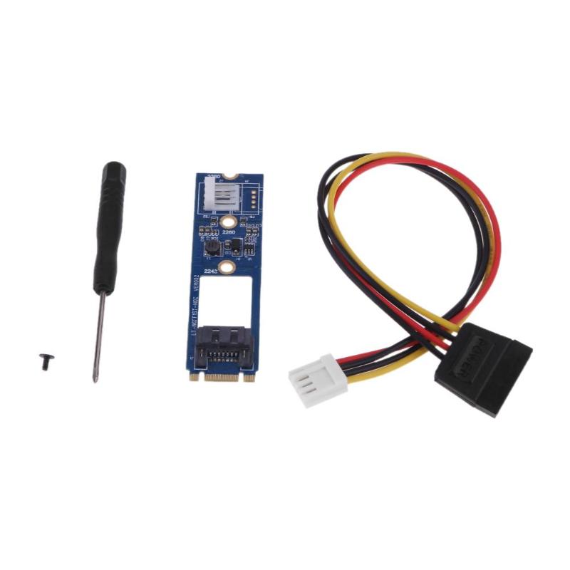 M.2 NGFF SATA to 7Pin SATA M2 to SATA Converter Card Adapter with Cable for Motherboard Extended SATA 7PIN - ebowsos