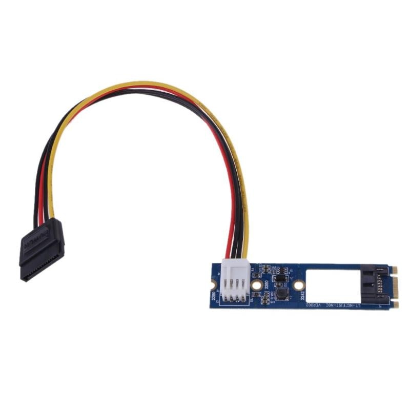 M.2 NGFF SATA to 7Pin SATA M2 to SATA Converter Card Adapter with Cable for Motherboard Extended SATA 7PIN - ebowsos