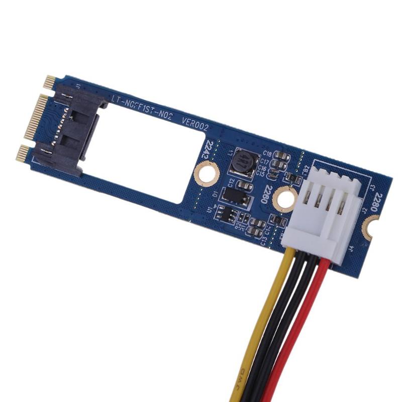 M.2 NGFF SATA to 7Pin SATA M2 to SATA Converter Card Adapter with Cable for Motherboard Extended SATA 7PIN - ebowsos
