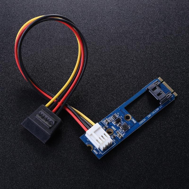 M.2 NGFF SATA to 7Pin SATA M2 to SATA Converter Card Adapter with Cable for Motherboard Extended SATA 7PIN - ebowsos
