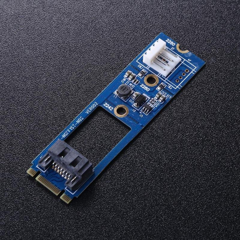 M.2 NGFF SATA to 7Pin SATA M2 to SATA Converter Card Adapter with Cable for Motherboard Extended SATA 7PIN - ebowsos