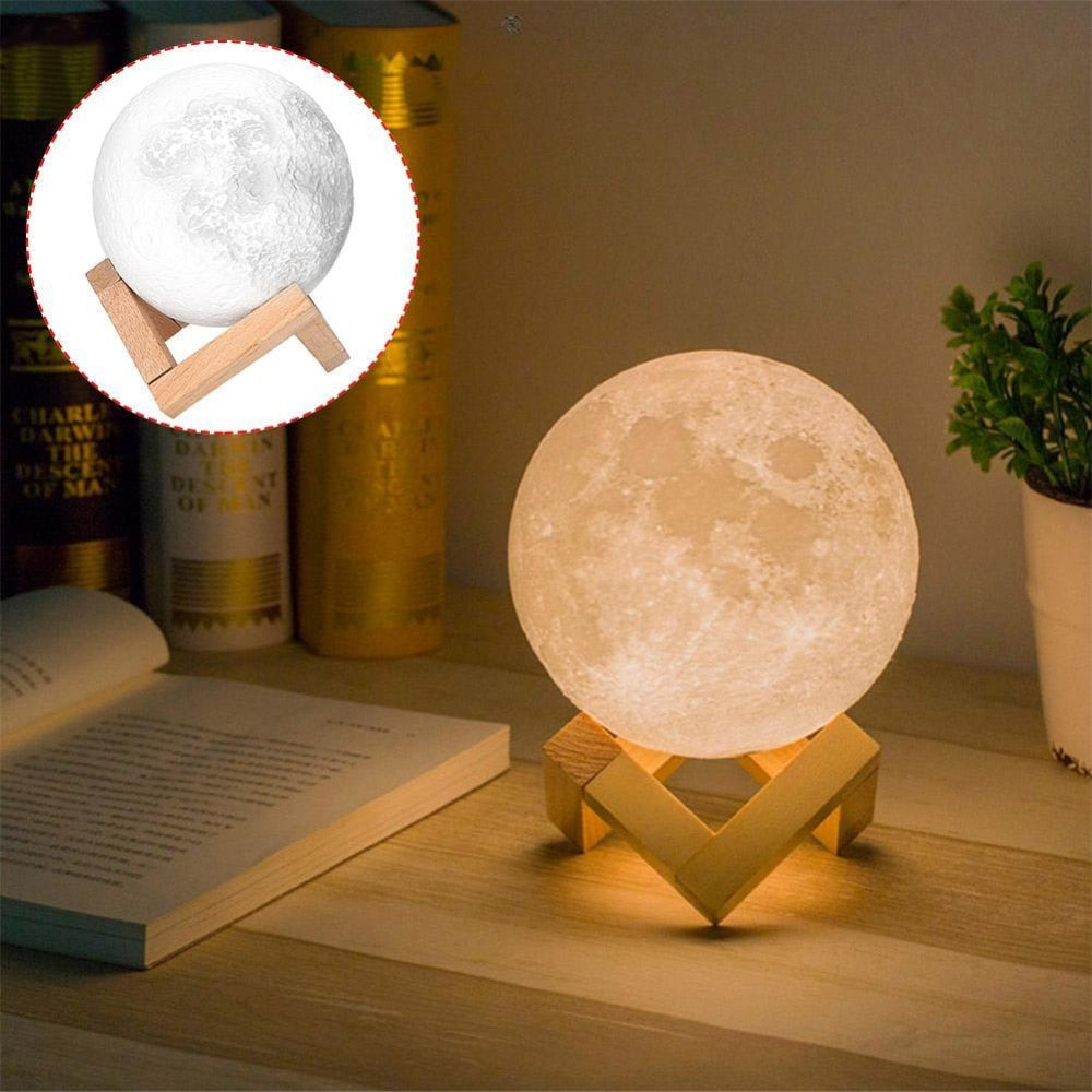 Magical 8CM Touch Control LED Light Moon Toys Luminous Moon Children's Day Moon Light Up Toys Gifts With Rechargeable USB Line-ebowsos