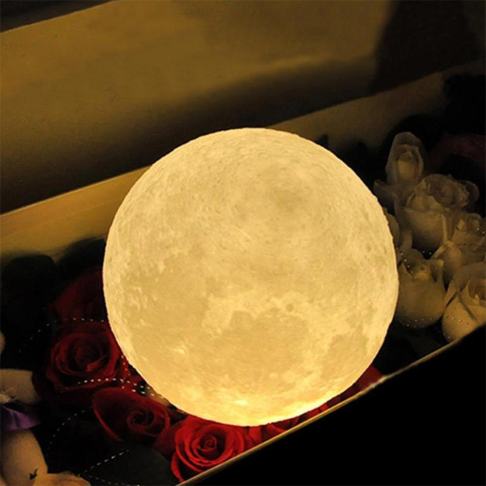 Magical 8CM Touch Control LED Light Moon Toys Luminous Moon Children's Day Moon Light Up Toys Gifts With Rechargeable USB Line-ebowsos