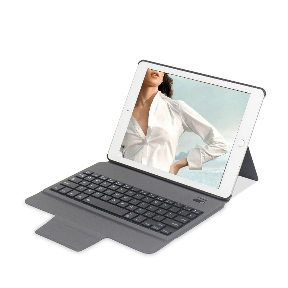 Magnetically Bluetooth Wireless Keyboard Leather Case Cover For iPad air air2 iPad pro 9.7 inch Bluetooth Keyboard Case - ebowsos