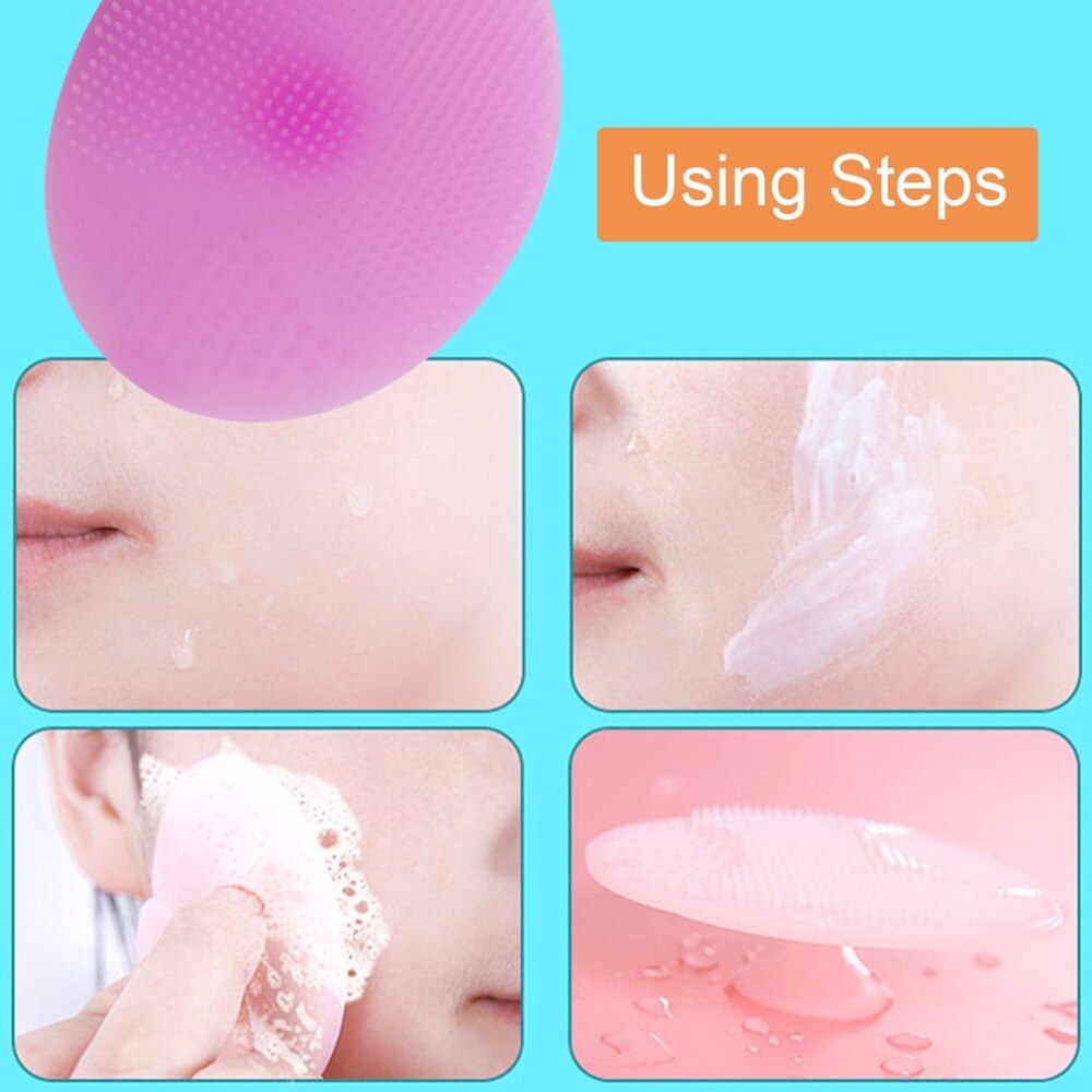 Manual Operate Silicone Cleaning Brush Cosmetic Tool Facial Dirt Remover Face Washing Brush Skin Care Foundation Makeup Cleaner - ebowsos