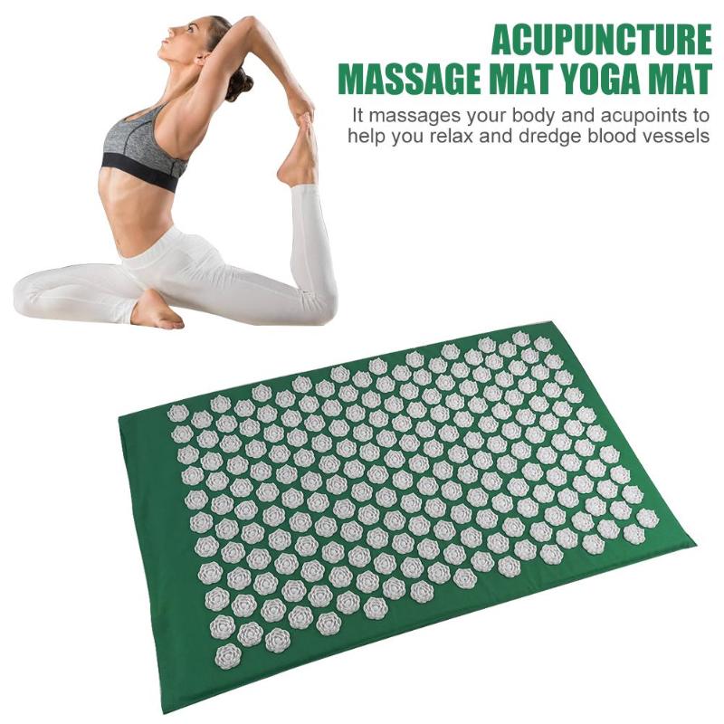 Massager Cushion Massage Mat Acupressure Back Relieve Body Pain Spike Mat Acupuncture Needle Massage Yoga Mat with Pillow-ebowsos