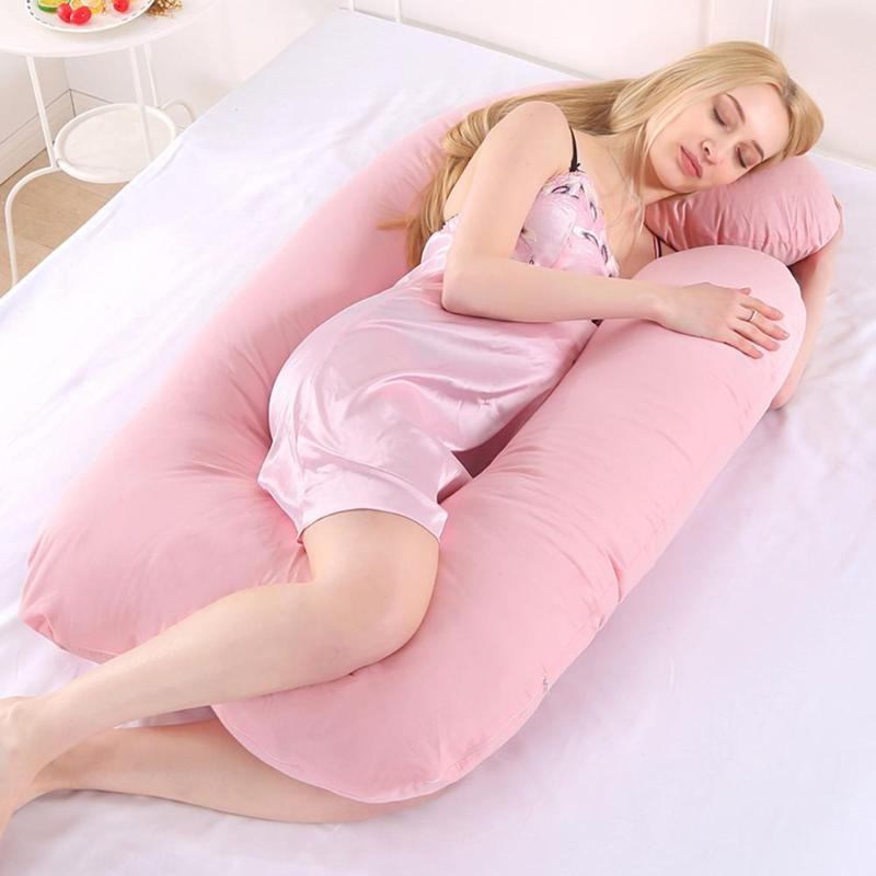 Maternity Pillow For Pregnant Women Body Cotton Solid U Shape Maternity Pillows Pregnancy Side Sleepers Travel Pillow - ebowsos
