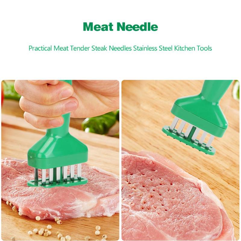 Meat Tender Tenderloin Needles Practical Stainless Steel Kitchen Cooking Tool Creating Hot Channels to Improve Efficiency hot - ebowsos