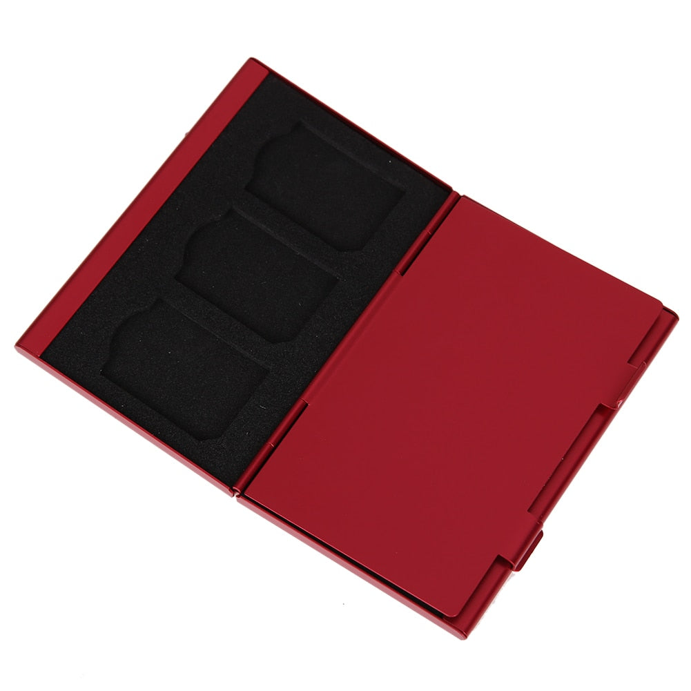 Memory Card Storage Case Box Portable Deck Aluminium Alloy Card Holder 8TF + 4SD Memory Cards Case Storage Box Holder Promotion - ebowsos