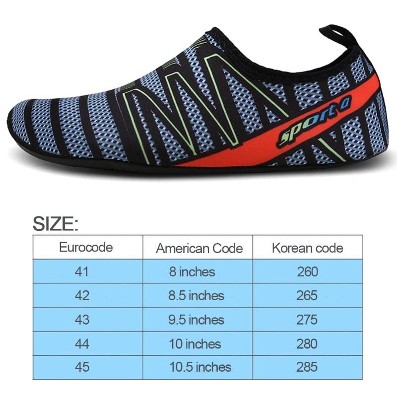 Men Aqua Slip-on Sneakers Water Sports Swimming Shoes New Pattern Outdoor Anti-skid Beach Diving Quick Dry Flat Footwear-ebowsos