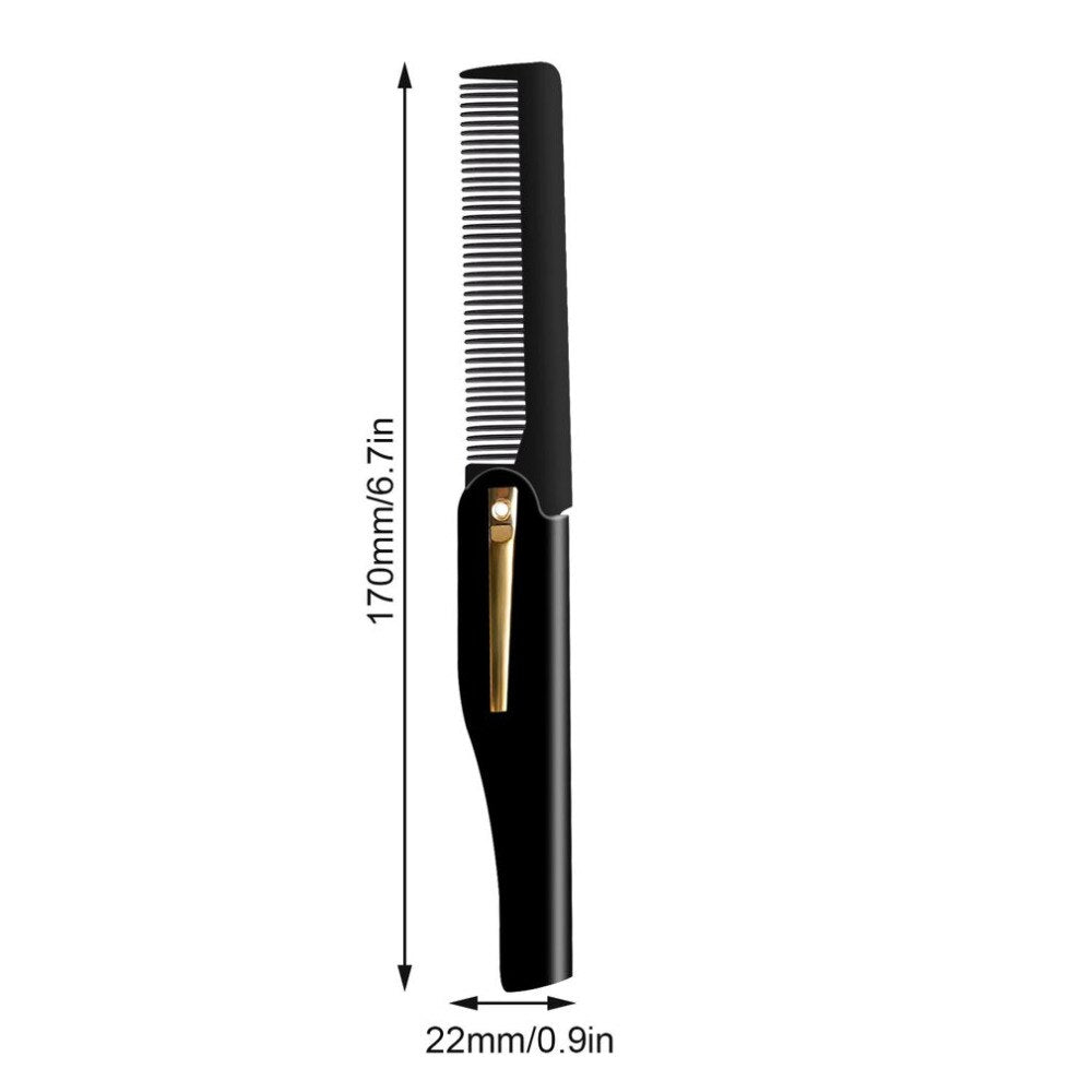 Men Professional Hair Comb Brush Handmade Folding Clip Foldable Portable Travel Hair Moustache Beard Comb Hairdressing Tools - ebowsos
