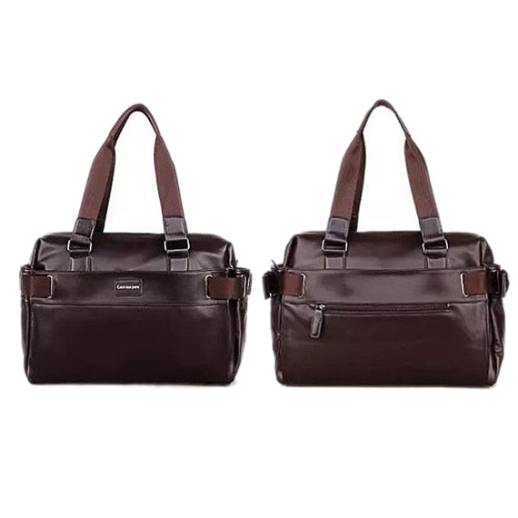 Men'S Travel Bags PU Leather Luxury Style Men'S Messenger Bag Large Capacity Men Bags - ebowsos