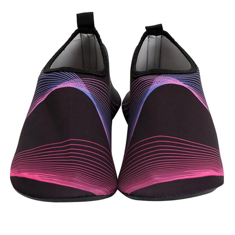 Men Woman Beach Summer Outdoor Wading Shoes Swimming Slipper On Surf Quick-Drying Aqua Shoes Skin Sock Striped Water Shoes-ebowsos