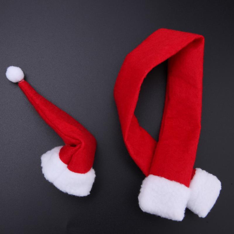 Merry Christmas Decoration Wine Bottle Cover Gift Wrap Party Decor Red scar - ebowsos