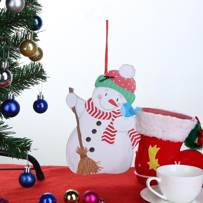 Merry Christmas Shaped Letters Snowman Santa Claus Christmas Tree Hanging - ebowsos