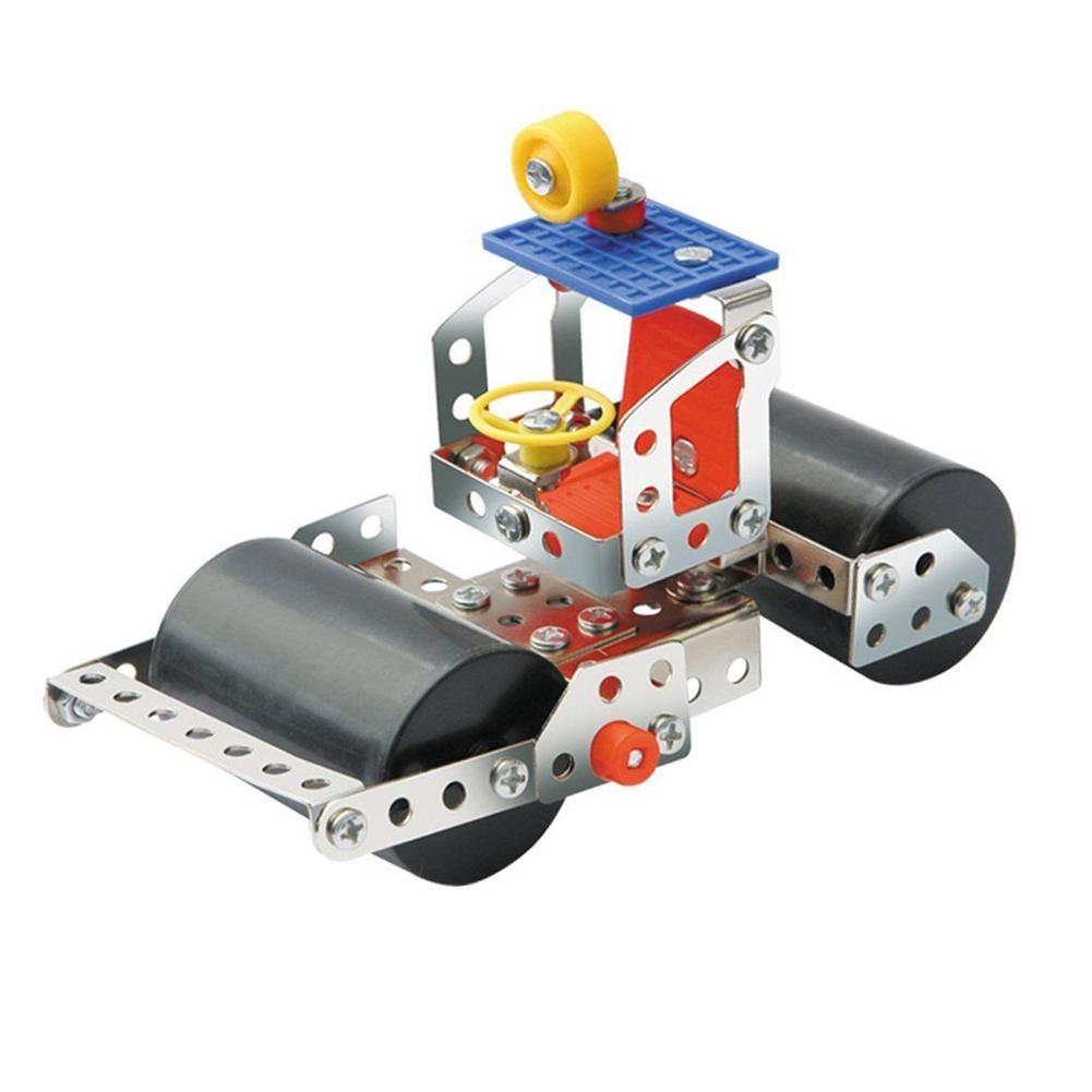 Metal DIY Kid Toy Assembly Model Kit Building Blocks Construction Vehicle For Kids Birthday Gift Car Collection-ebowsos