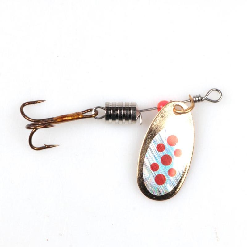 Metal Spinner Spoon Sequins Fishing Lure Hard Baits w/Feather Treble Hook pesca Bait Hooks Tackle acesorios-ebowsos