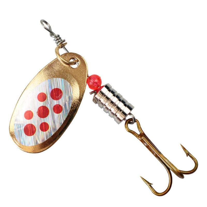 Metal Spinner Spoon Sequins Fishing Lure Hard Baits w/Feather Treble Hook pesca Bait Hooks Tackle acesorios-ebowsos