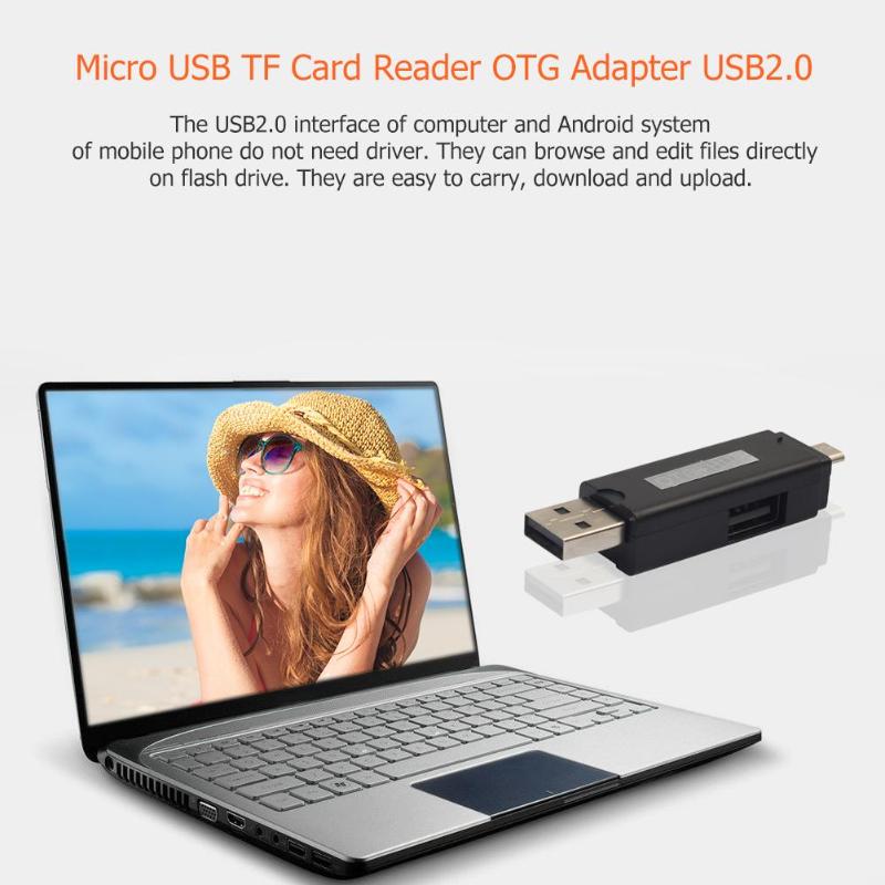 Micro USB TF Card Reader OTG Adapter USB2.0 Hub Connector Converter for PC Smartphone High Quality Card Reader OTG Adapter - ebowsos