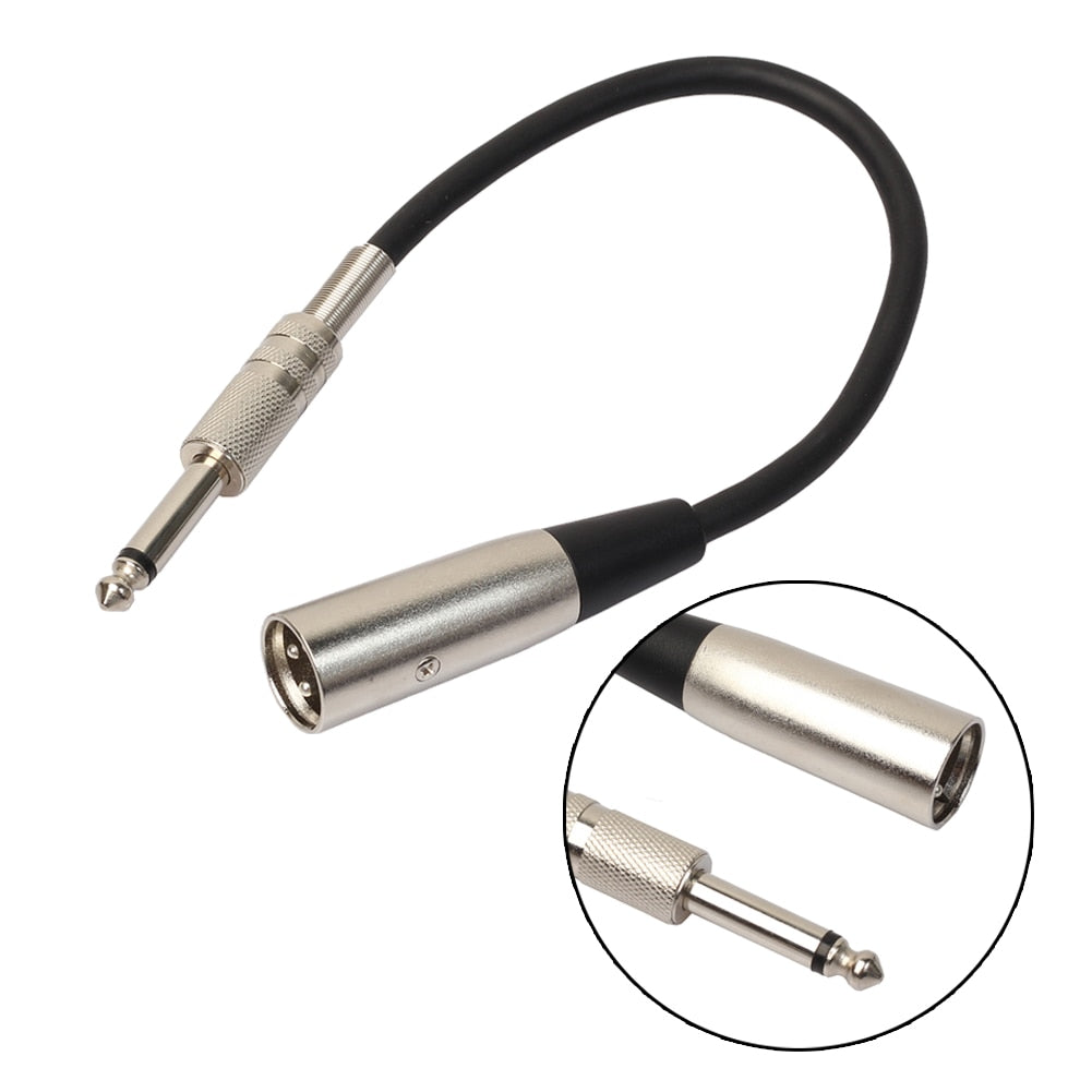 Microphone Adapter Cable 3-Pin XLR Female to 1/4 6.35mm Stereo Male Plug TRS Audio Cable Cord  Microphone Mic Adapter - ebowsos
