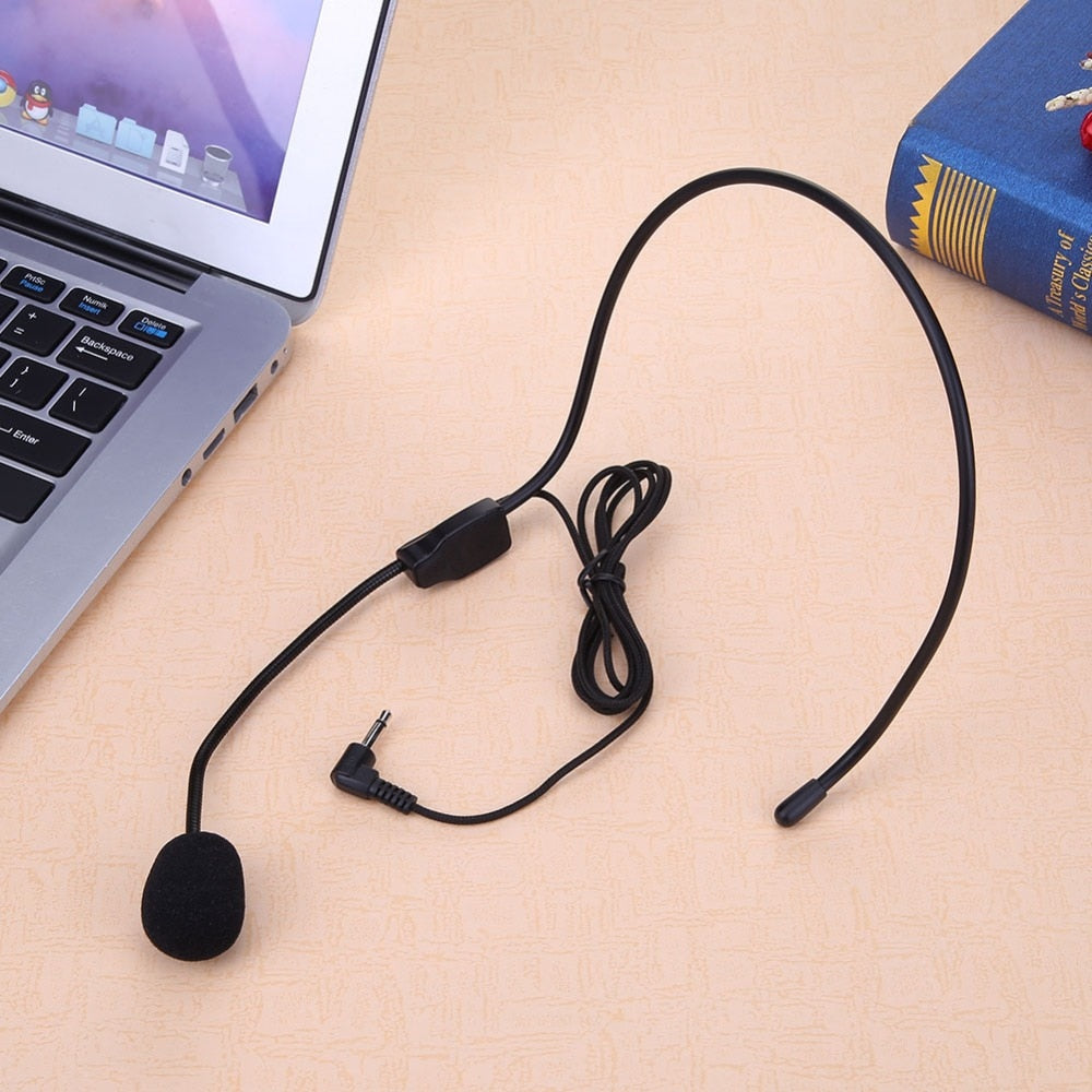 Microphone Smartphone Audio Device Lightweight Wired 3.5mm Microphone Headset for Class Presentation Amplifier Speaker Promotion - ebowsos