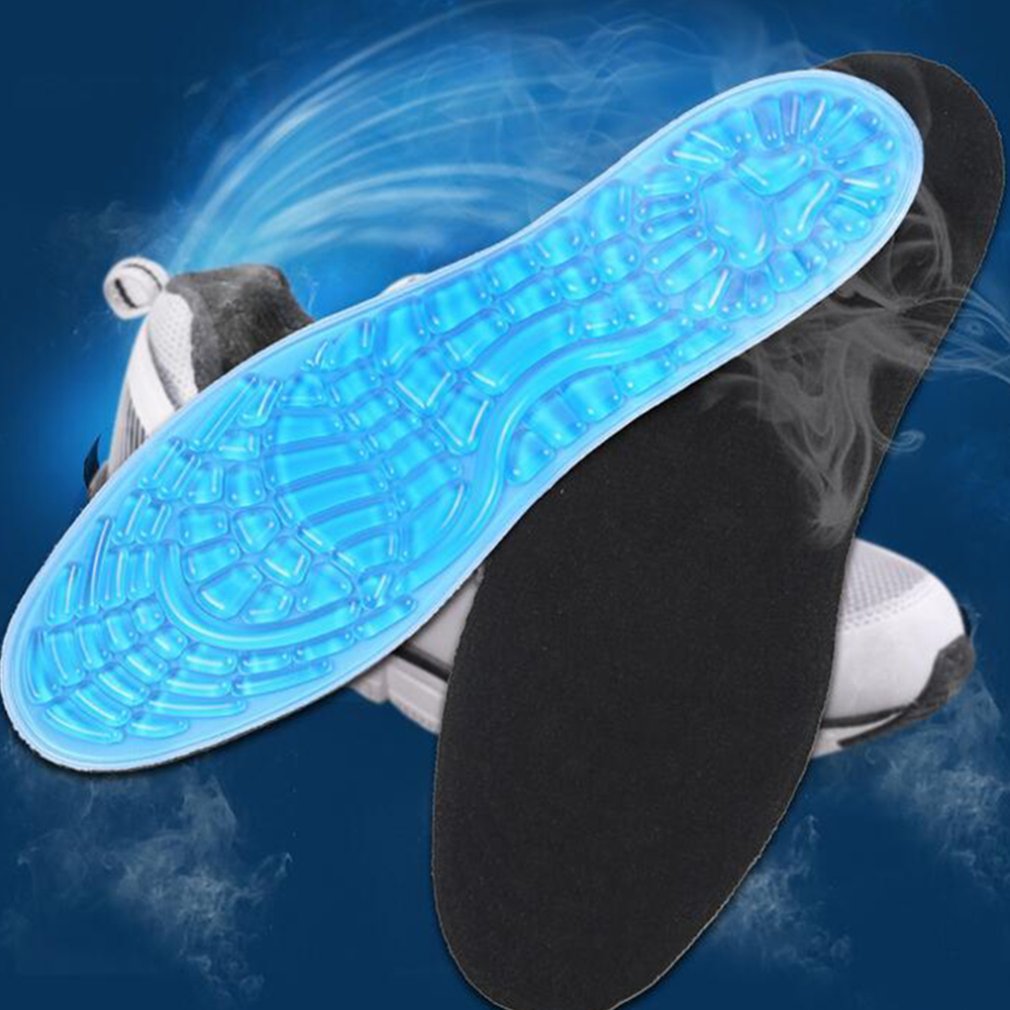 Military Training Exquisite Sports Shock Absorption Basketball Football Honeycomb Deodorant Silicone Insoles - ebowsos