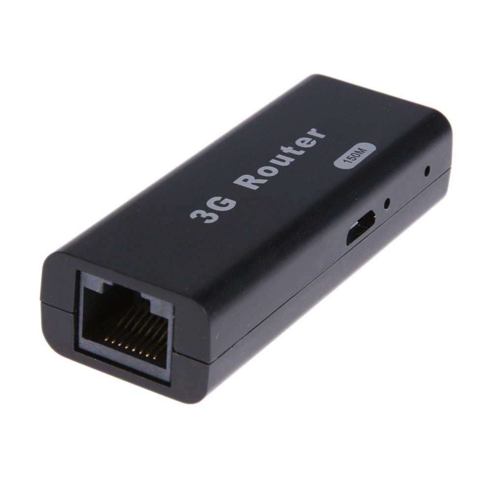 Mini 3G WiFi USB Wireless Router Wlan Hotspot AP Client 150Mbps RJ45 ...