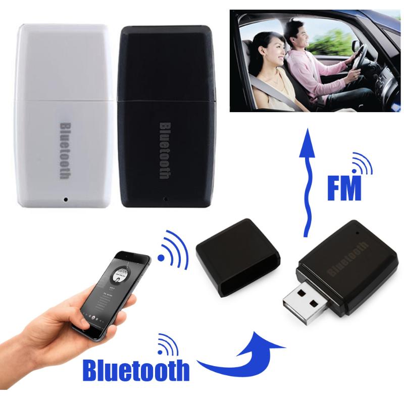 Mini 5V 3.5mm 2 in1 Wireless Bluetooth V4.1 Music Audio Receiver A2DP Stereo Dongle Adapter For Car FM Transmitter FW1S - ebowsos