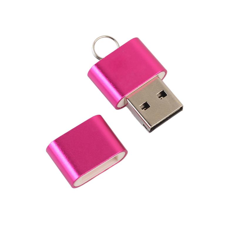 Mini Card Reader High Speed 480 Mbps Aluminium Alloy USB 2.0 T Flash TF Micro SD Memory Card Reader Adapter for PC Tablet - ebowsos