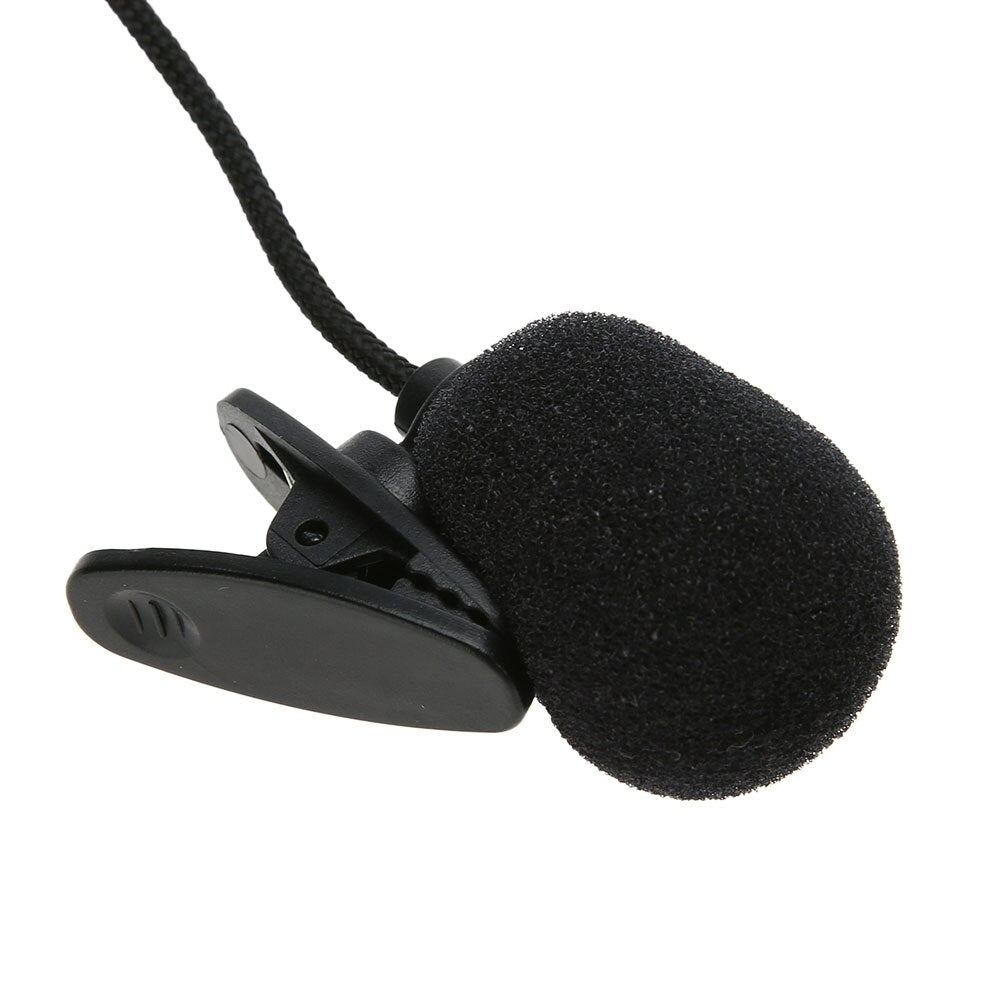 Mini Clip-on Lapel Microphone Hands-free 3.5mm Condenser Wired Microphone High Quality for Computer Audio Device - ebowsos