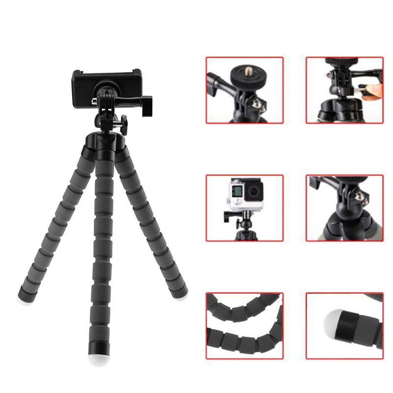 Mini Flexible Octopus Tripod Mobile Phone Stand Holder Bracket Digital Camera Mini Portable Desktop Stent Tripod Accessory New - ebowsos