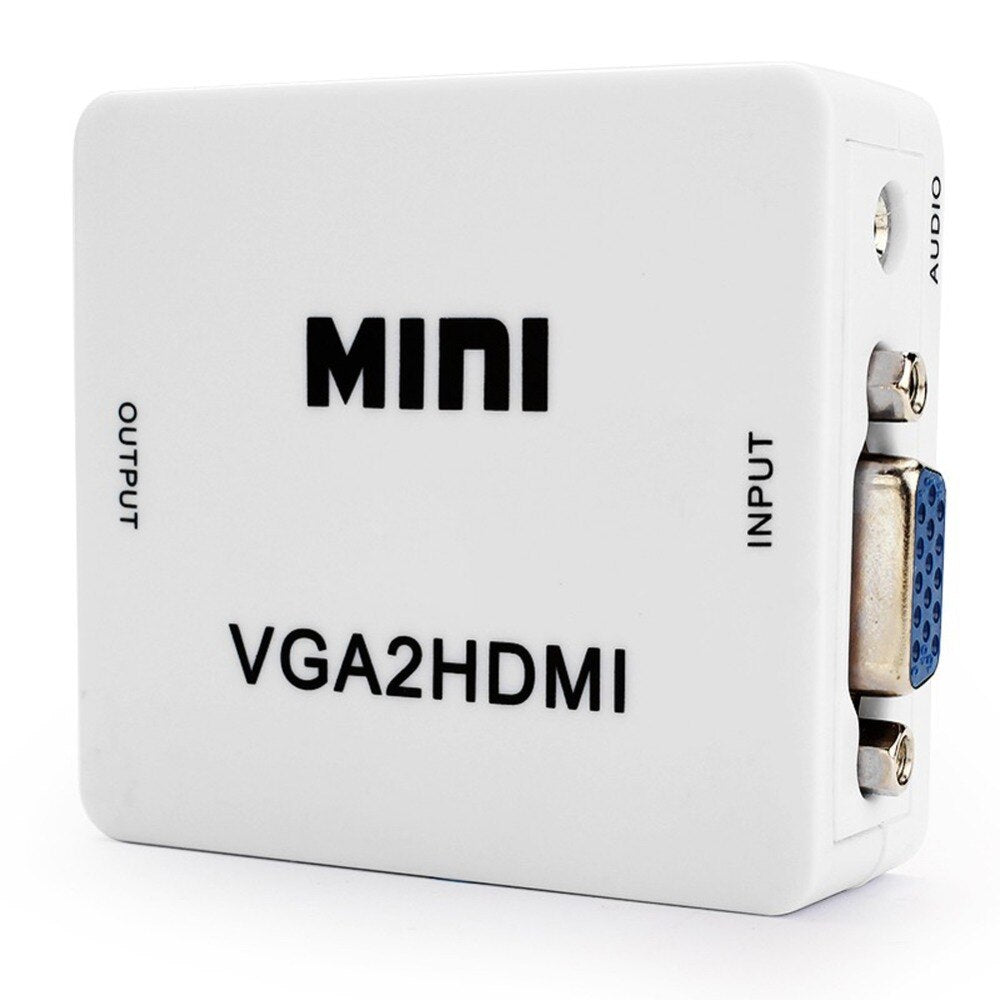 Mini HD Video Converter 1080P Audio VGA To HDMI HD HDTV Video Converter Box Adapter With HD for HD Camera Displayer - ebowsos