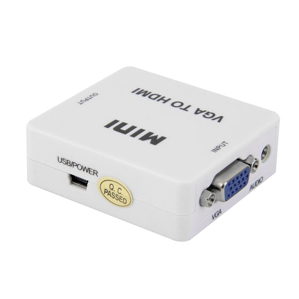 Mini HD Video Converter 1080P Audio VGA To HDMI HD HDTV Video Converter Box Adapter With HD for HD Camera Displayer - ebowsos