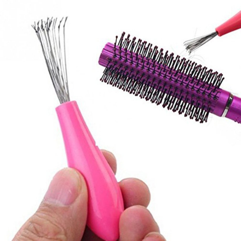 Mini Hair Brush Combs Cleaner Magic Handle Tangle Shower Salon Styling Tamer Embedded Cleaning Stain Hair Remover Tool - ebowsos