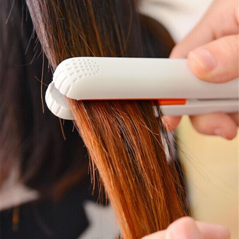 Mini Hair Straight Splint Dry & Wet Alloy Heating Board Fringe Curling Straightener DIY Electric Curlers Hair Styling Tools - ebowsos