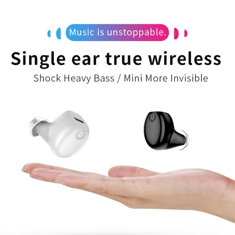 Mini Left Ear Wireless Bluetooth In-Ear Earphone Invisible Stereo Noise Reduction Headset Earbud for IOS Android Phone Hot Sale - ebowsos