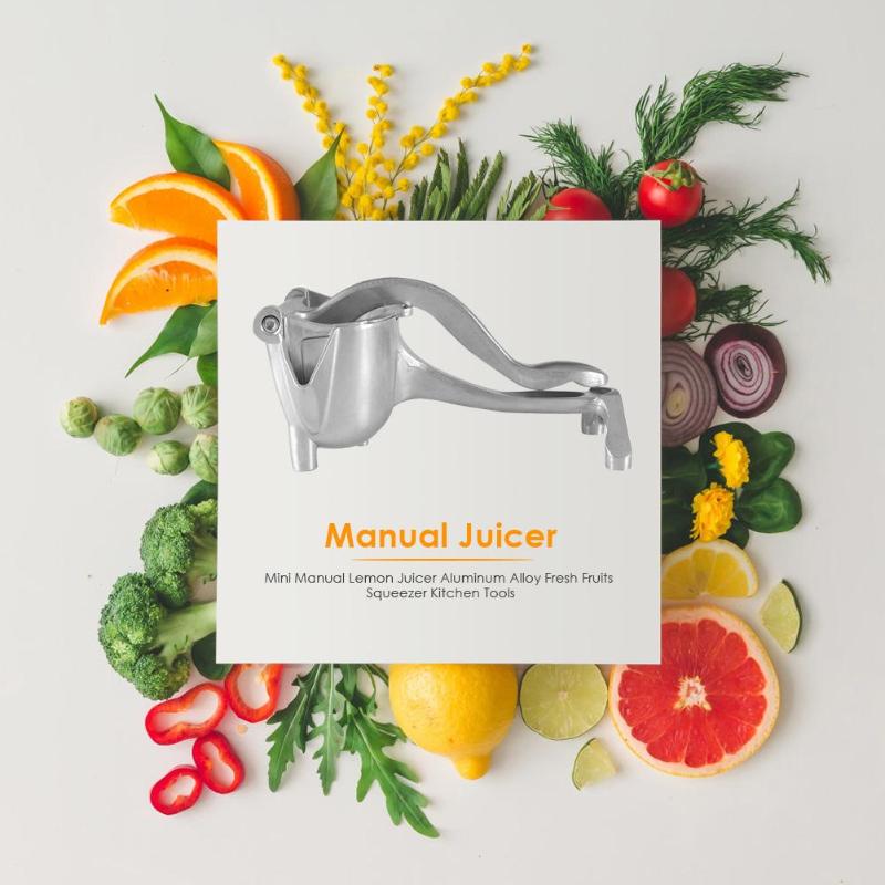 Mini Manual Lemon Juicer Aluminum Alloy Lightweight and Delicate Creative Fruits Squeezer Handle Press Machine 228x108 X101mm - ebowsos