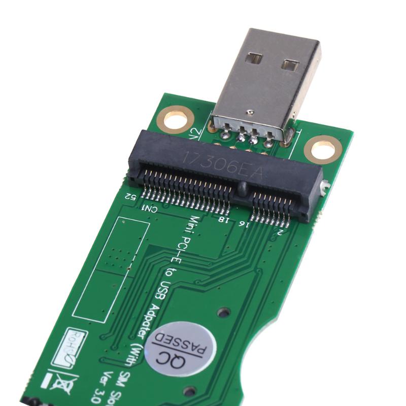 Mini PCI-E to USB Adapter with SIM 8Pin Card Slot for WWAN/LTE Module Support SIM 6pin/8pin Card Connector - ebowsos