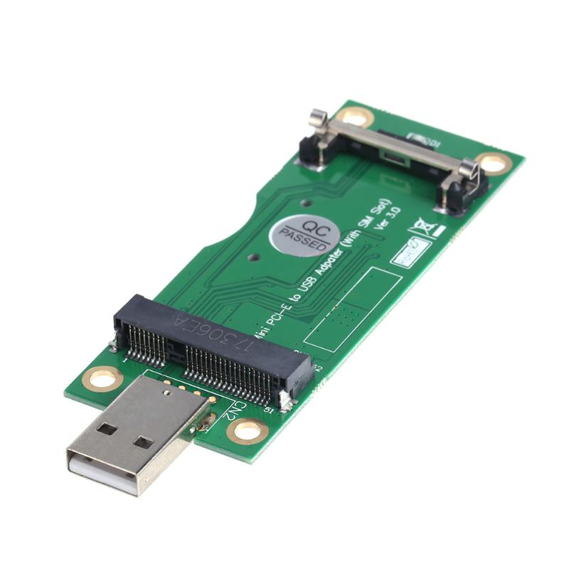 Mini PCI-E to USB Adapter with SIM 8Pin Card Slot for WWAN/LTE Module Support SIM 6pin/8pin Card Connector - ebowsos